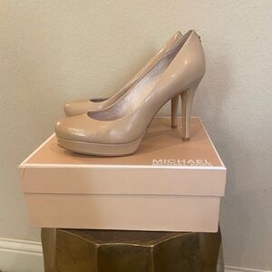 Nude patent pumps. Some wear shown in pics